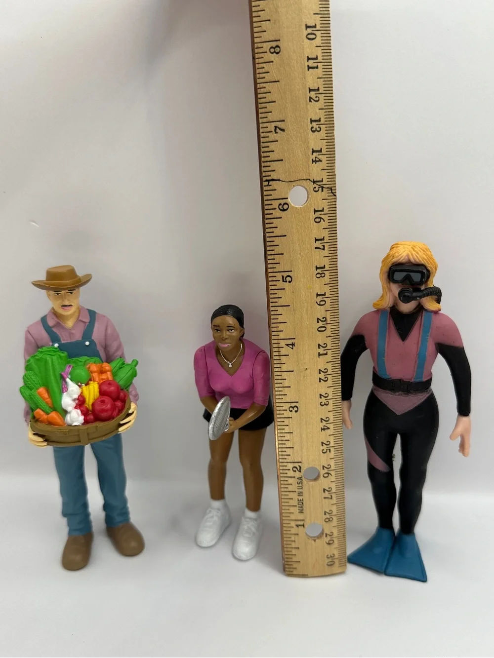 Career Figures - Farmer , Tennis Player , & Diver Educational Inclusive Toys